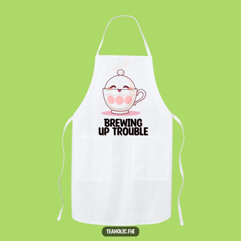 Funny Winking Teacup Apron - Steamy Kitchen Fun, Playful Chef Gift!