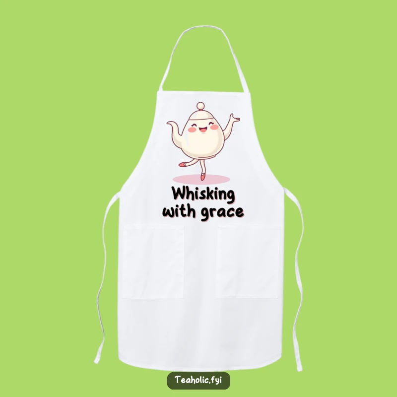 Funny Ballet Teapot Apron - Chef's Pirouetting Character Kitchen Wear - Great Funny Gift!