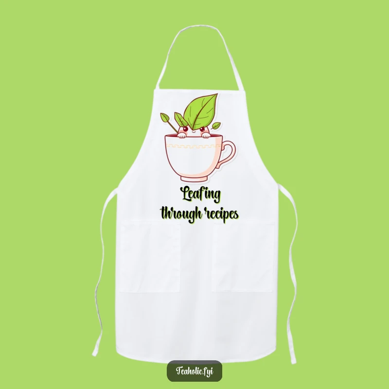Funny Curious Tea Leaf Apron: Brew Up Fun in the Kitchen