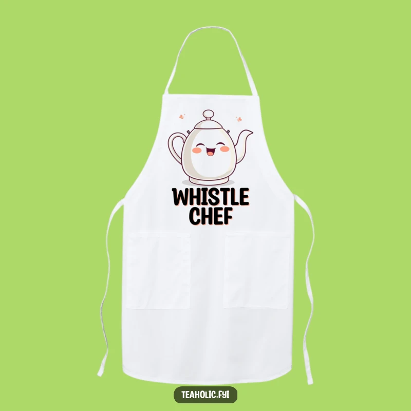 Funny Giggling Tea Kettle Apron: Kitchen Whistling Humor Wear Gift