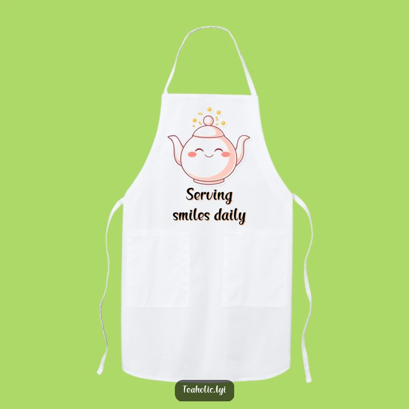 Funny Joyful Teapot Apron: Serve Happiness!