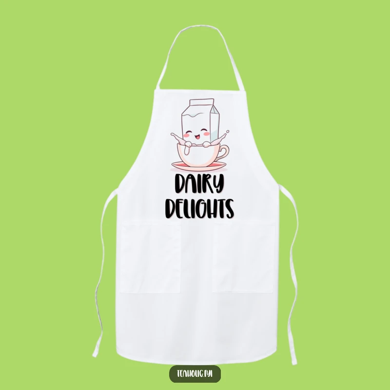 Funny Milk Carton Kitchen Splash Apron - Chef Beverage Art, Perfect Humorous Cooking Gift