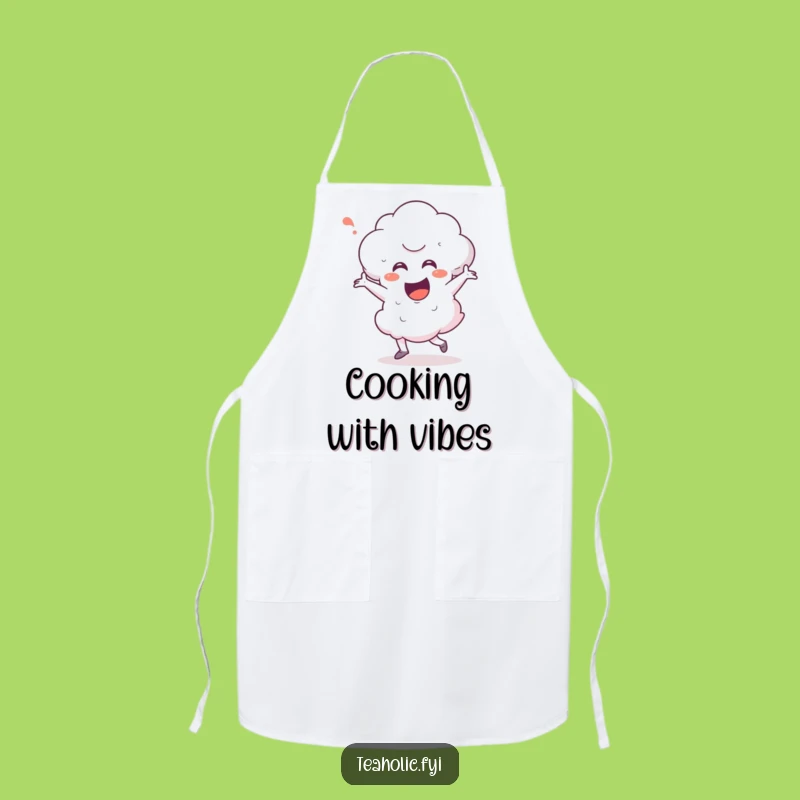 Funny Steam Cloud Happy Dance Apron - Cook Up Fun in the Kitchen with This Character