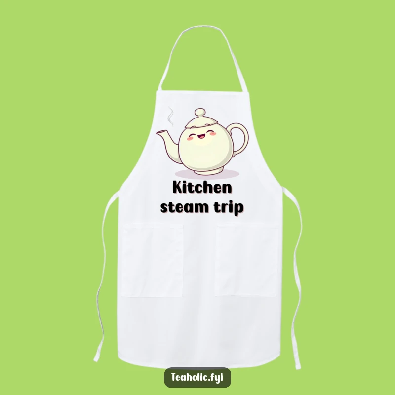 Funny Teapot Tripping Apron: Kitchen Steam Plume Fun, Ideal Funny Gift