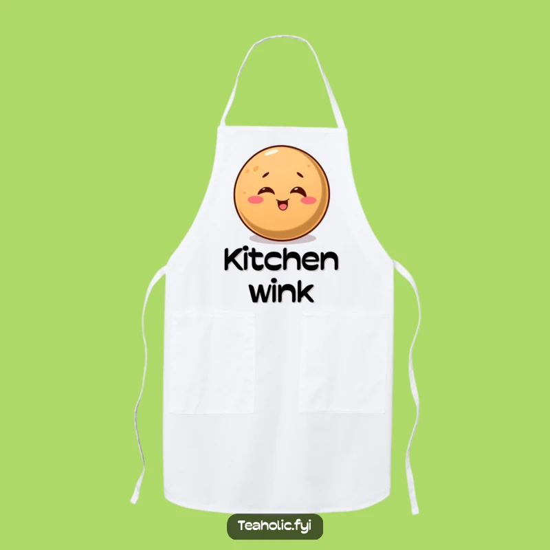 Funny Winking Coffee Bean Apron: Brew Up Some Laughs in the Kitchen!
