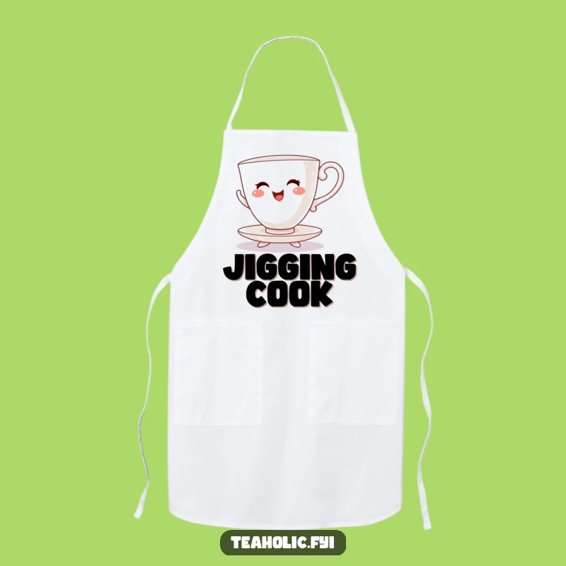 Funny Teacup Jig Dancer Apron - Kitchen's Cheerful Star