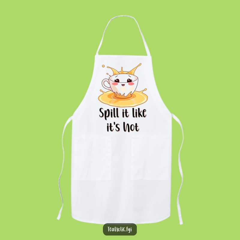 Funny Splashing Teacup Apron - Serve Up Fun in the Kitchen