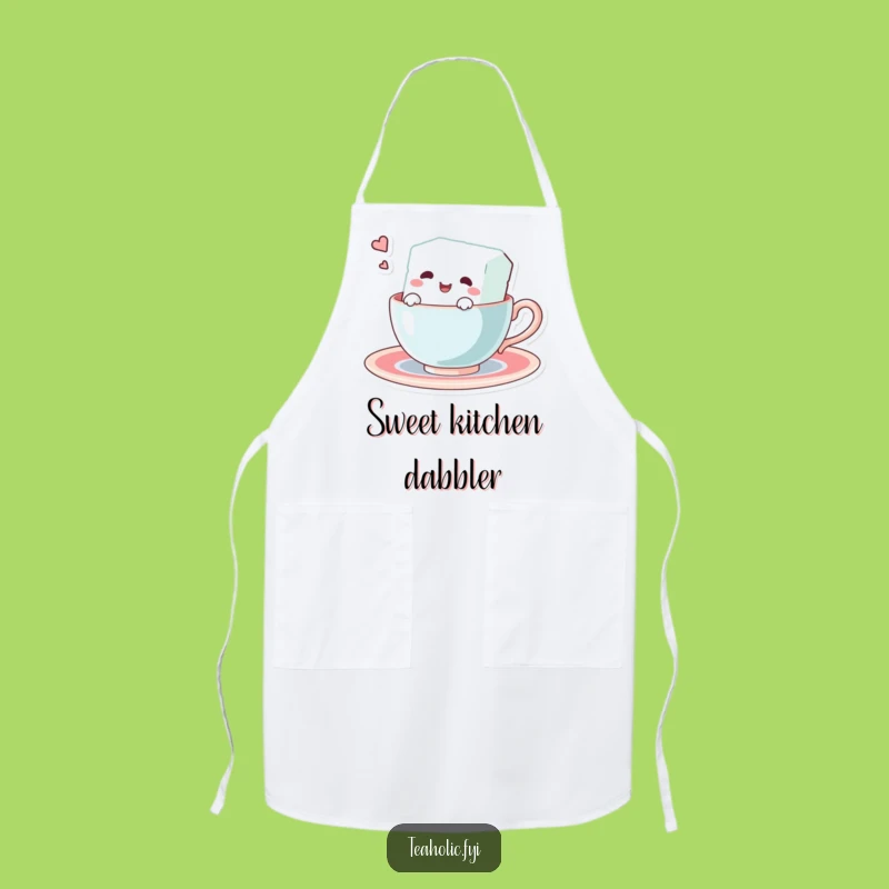 Funny Sugar Cube Swim Apron - Culinary Character Teacup Attire for Humorous Chefs