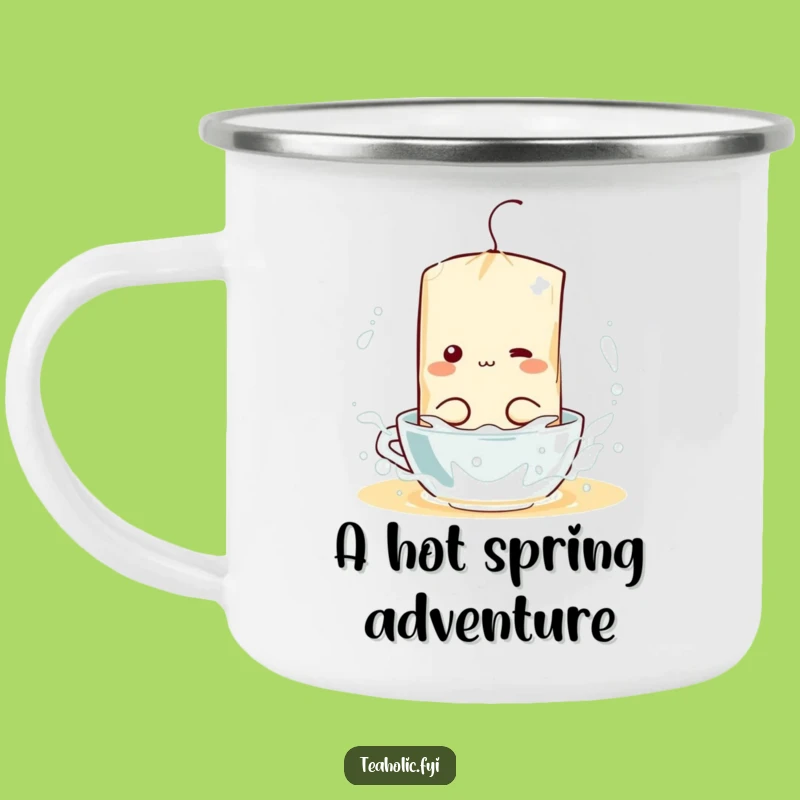 Funny Tea Bag Splash Camping Mug: Your Hilarious Hot Water Companion
