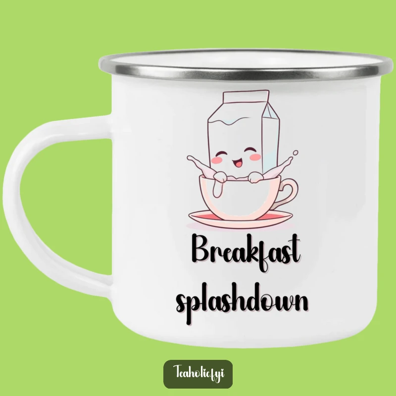 Funny Milk Carton Splash Camping Mug - Durable Beverage Art, Perfect Outdoor Gift