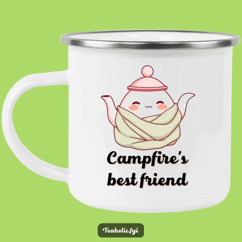 Funny Cozy Teapot Camping Mug: Warm Drinks, Happy Campers, Perfect Funny Gift