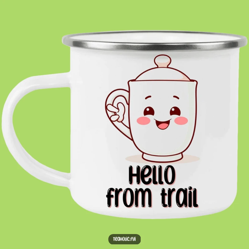 Funny Camping Mug - Waving Mug Handle Adventure Gift