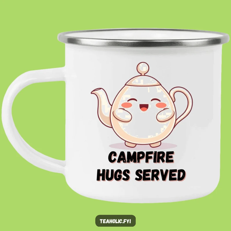Funny Hugging Teapot Camping Mug - Hugs for Your Adventures!
