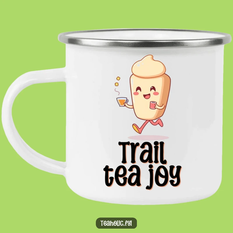 Funny Pastry Skip Camping Mug: Happy Tea Dancer Cup, Great Funny Gift!