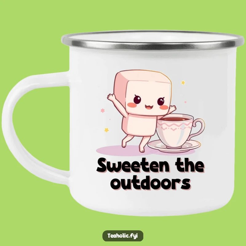 Funny Sugar Cube Camping Mug: Sweet Sips on the Go, Perfect Funny Gift