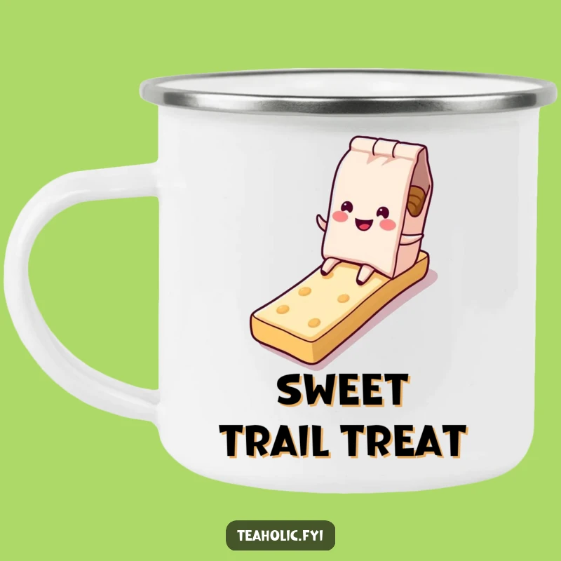 Funny Tea Bag Biscuit Slide Camping Mug: Trail Mix of Smiles Funny Gift!