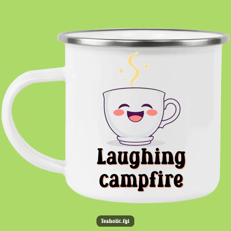 Funny Laughing Teacup Camping Mug: Happy Steam Cup, Great Funny Gift!