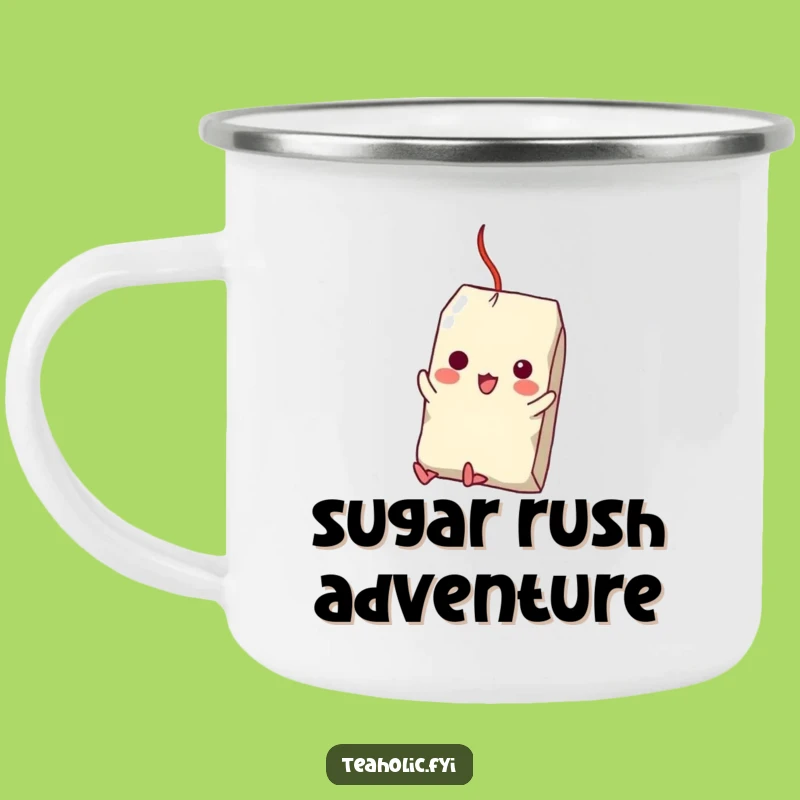 Funny Tea Bag Sugar Cube Swing Camping Mug - Adventure & Laughs!