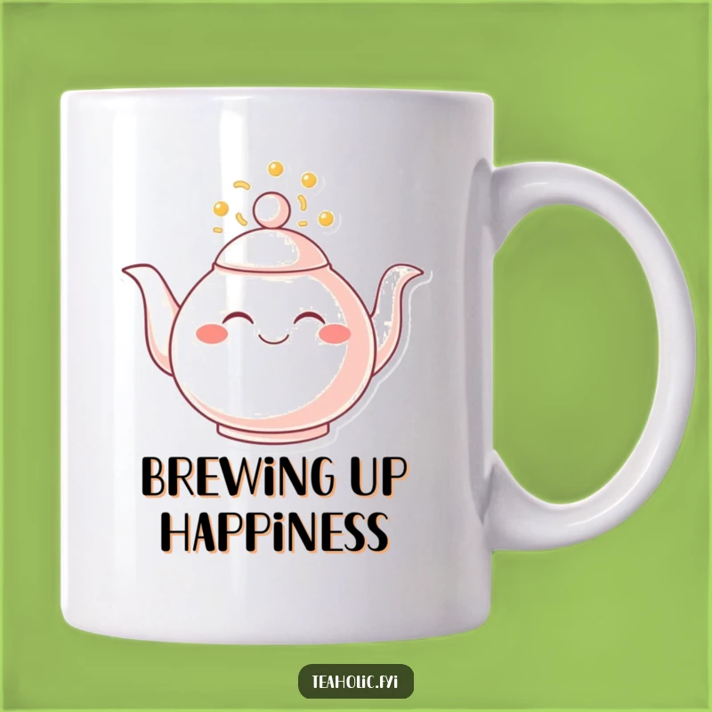Funny Joyful Teapot Mug: Overflowing Happiness Gift!