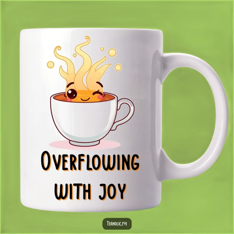 Funny Cheerful Tea Cup Mug: Overflowing with Laughter and Warmth Gift