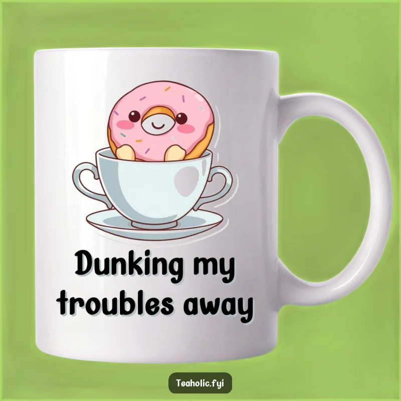 Funny Donut in Teacup Mug: Adorable & Hilarious Gift for Coffee Lovers