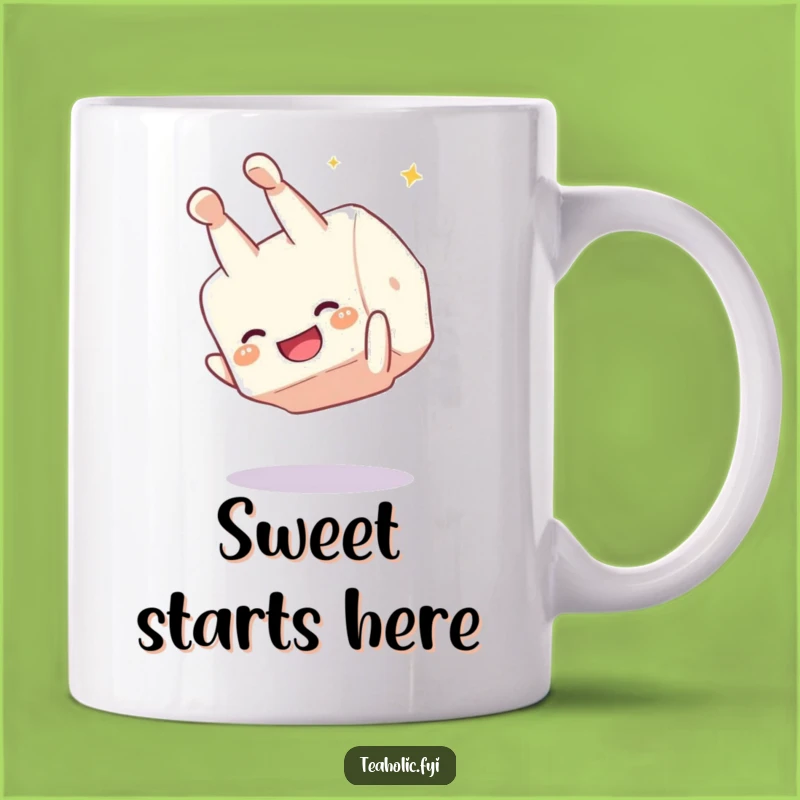 Funny Giggling Sugar Cube Mug - Joyful Somersault Character - Perfect Funny Gift!