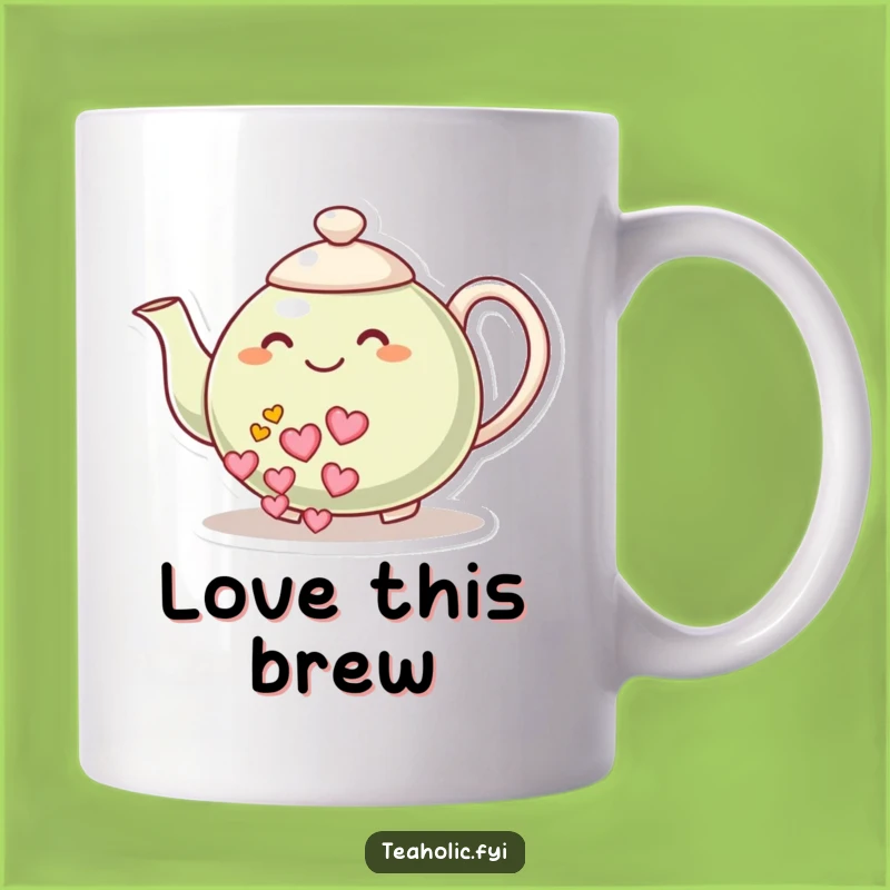 Funny Heart Tea Teapot Mug - Adorable Humorous Gift for Tea Lovers