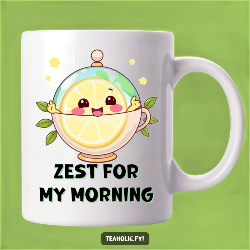 Funny Joyful Lemon Globe Mug: Zesty Fun for Your Morning Sip