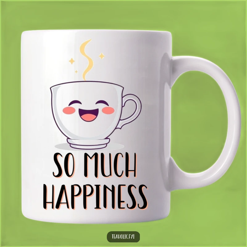 Funny Laughing Teacup Mug: Happy Steam Face, Perfect Funny Gift for Tea Lovers!