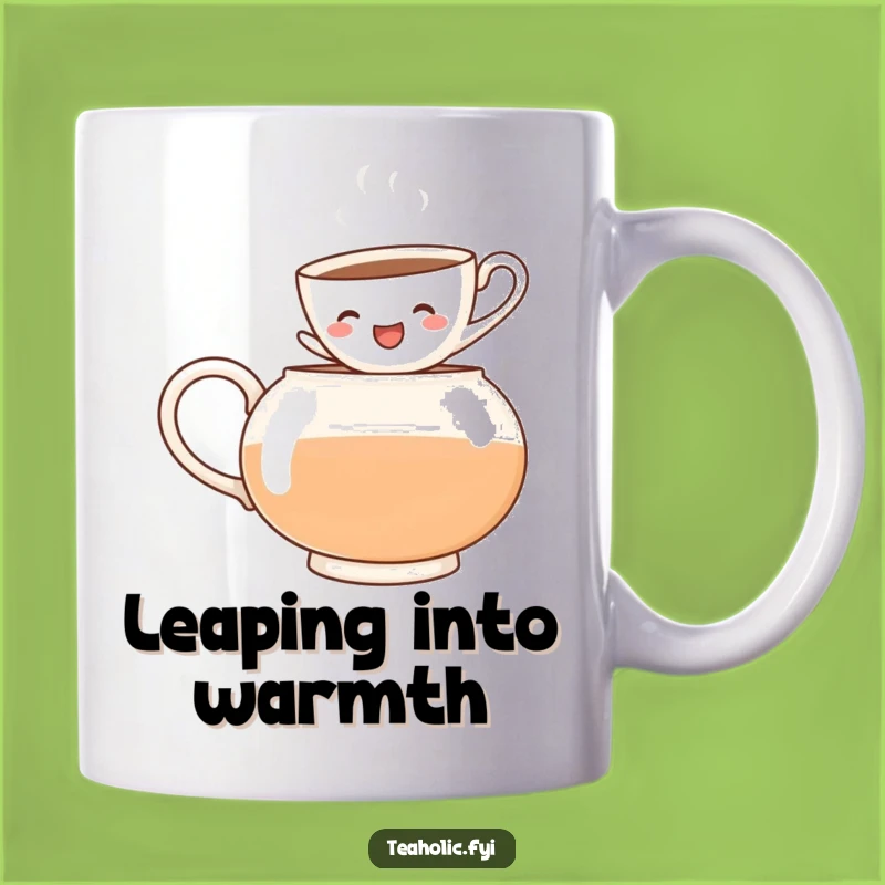 Funny Teacup Jumps Mug: A Hilarious Tea Adventure Gift for Tea Lovers