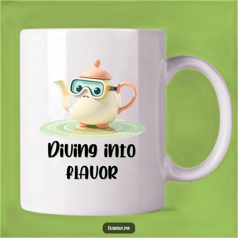 Funny Teapot Snorkel Mug: Dive into Deliciousness Funny Gift!