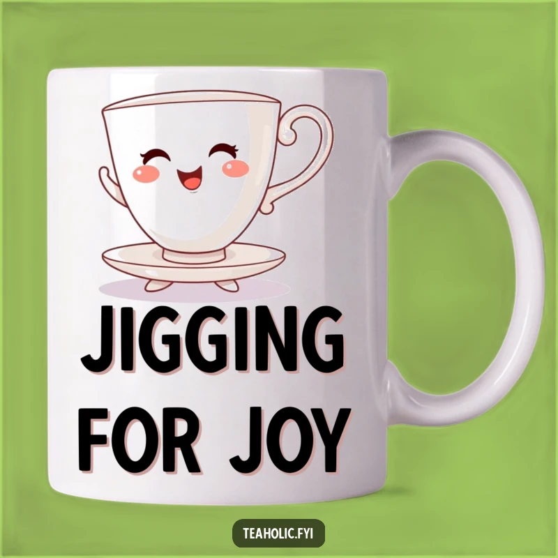 Funny Teacup Jig Dancer Mug - Cheerful Ceramic Companion Gift