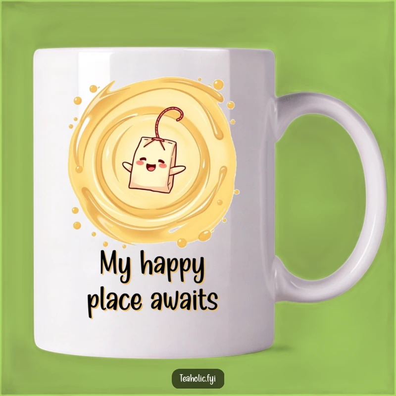 Funny Tea Drinker Mug - Delighted Tea Bag Vortex Gift