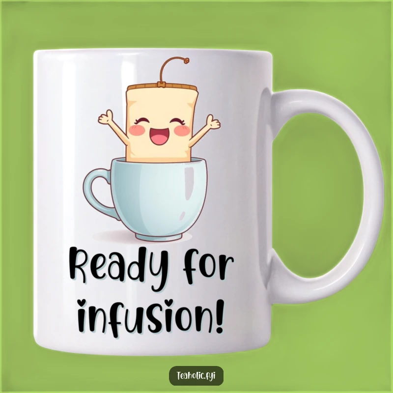 Funny Jumping Tea Bag Mug - Delightful Character's Playful Plunge - Great Funny Gift!