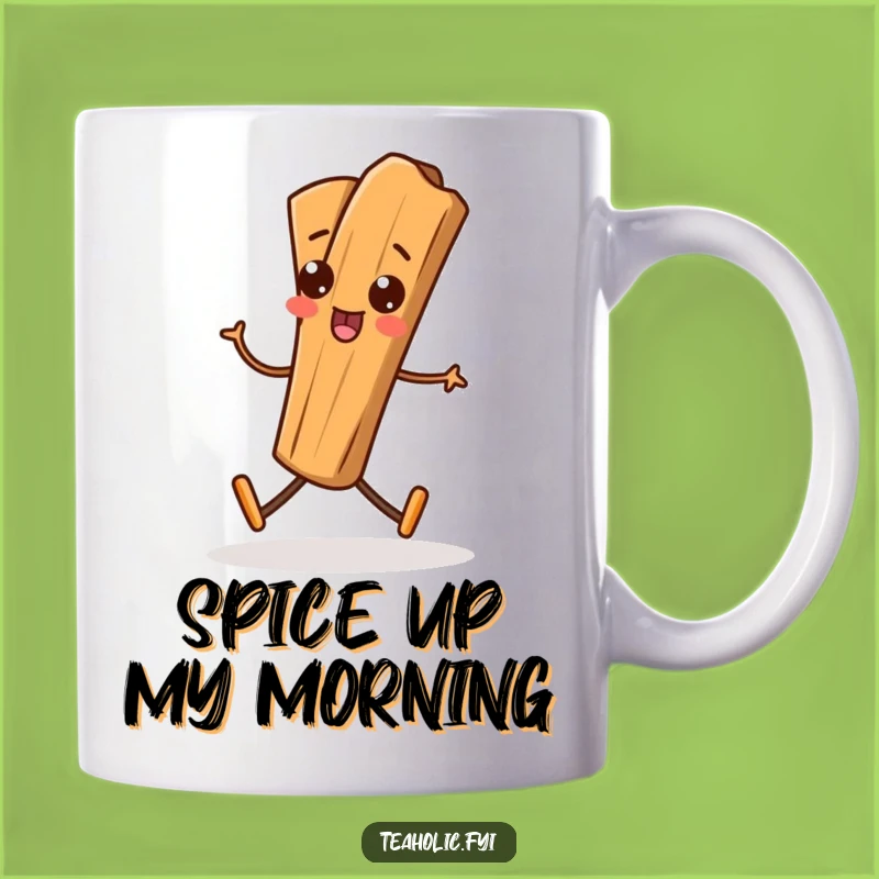 Funny Cinnamon Stick Mug: Playful March Design is a Hilarious Spice Gift
