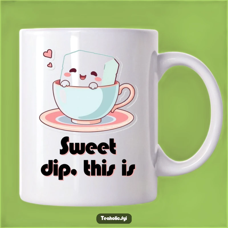Funny Sugar Cube Swim Mug - Adorable Character Teacup Gift for Sweet Moments
