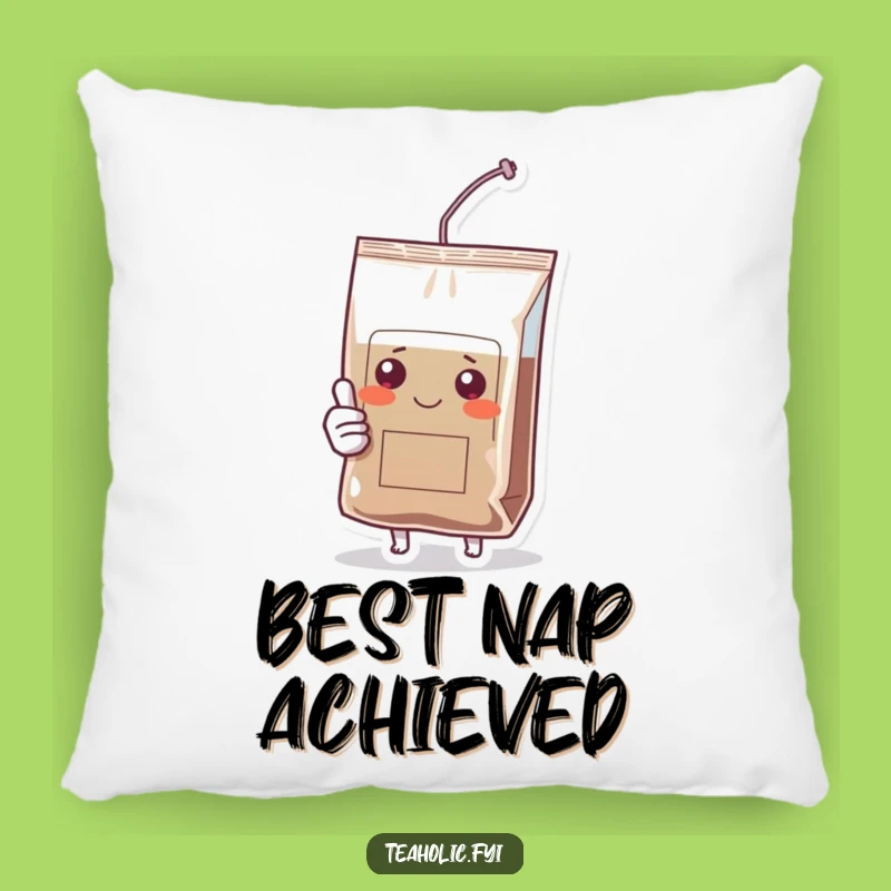 Funny Tea Bag Thumbs Up Pillow - Comfy & Hilarious Decor Accent!