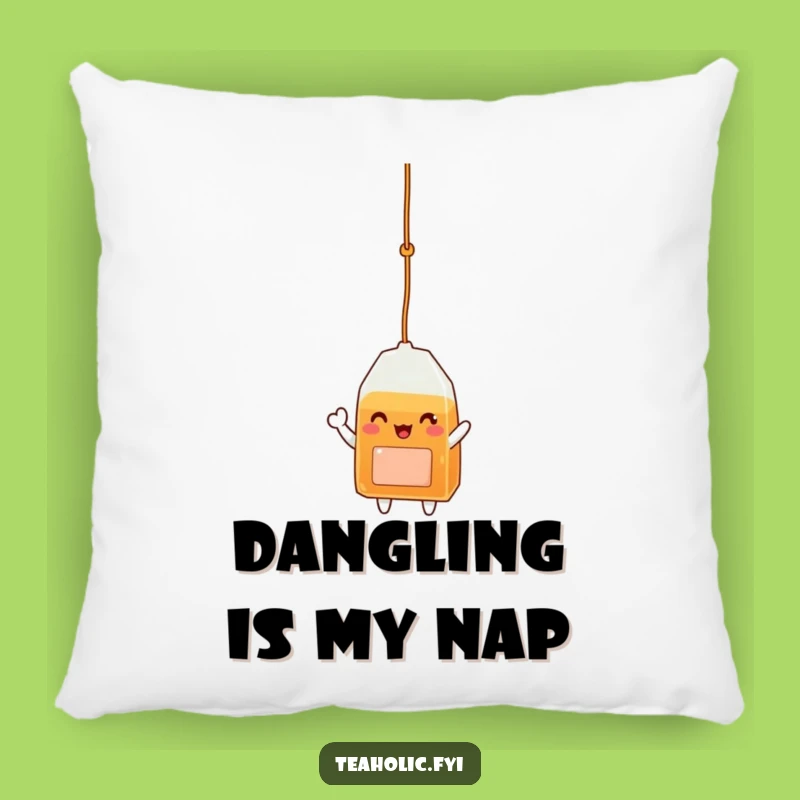 Funny Tea Bag Pillow: Waving Character Cushion for Cozy Comfort