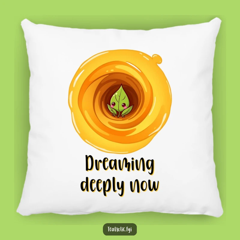 Comfy Funny Tea Leaf Vortex Pillow: Cozy Mystery