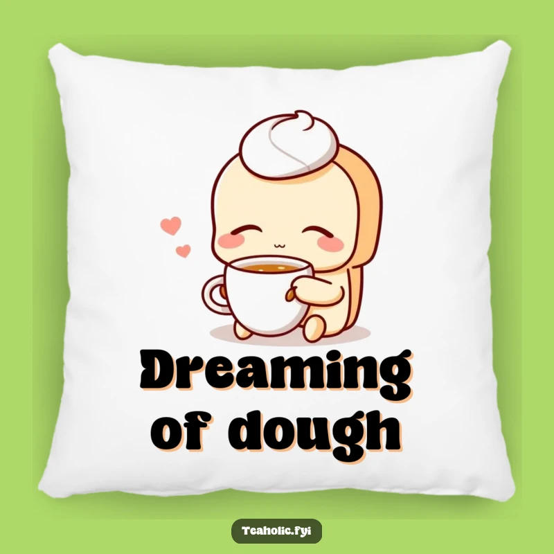 Funny Pastry Sipping Tea Pillow: Soft Comfort for Sweet, Peaceful Moments