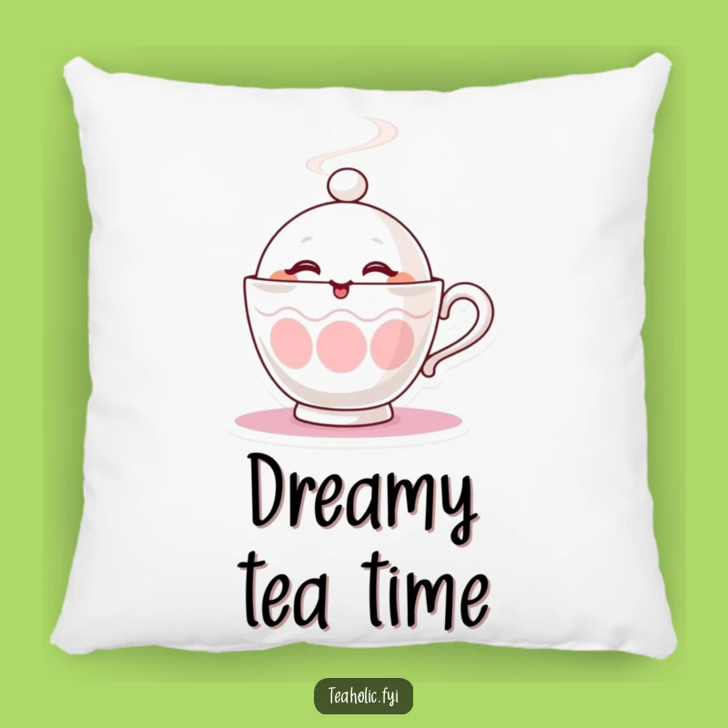 Funny Winking Teacup Pillow - Cozy Steam, Playful Comfort Gift!
