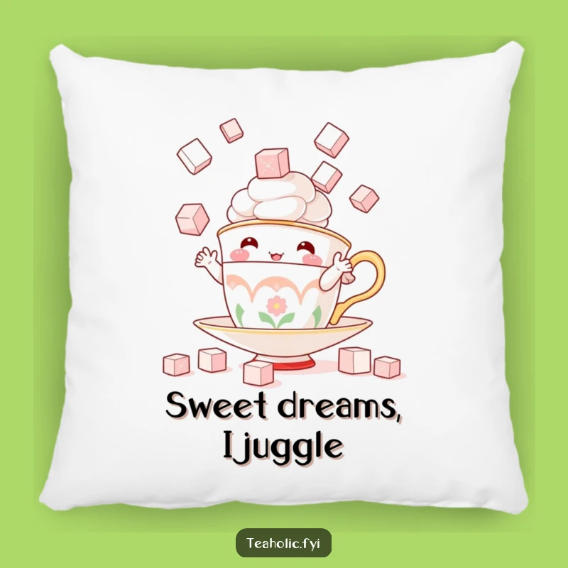 Funny Juggling Teacup Pillow - Cozy Comfort with a Sweet Touch!