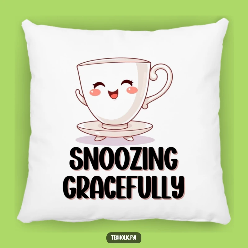 Funny Teacup Jig Dancer Pillow - Comfy & Cheerful Accent