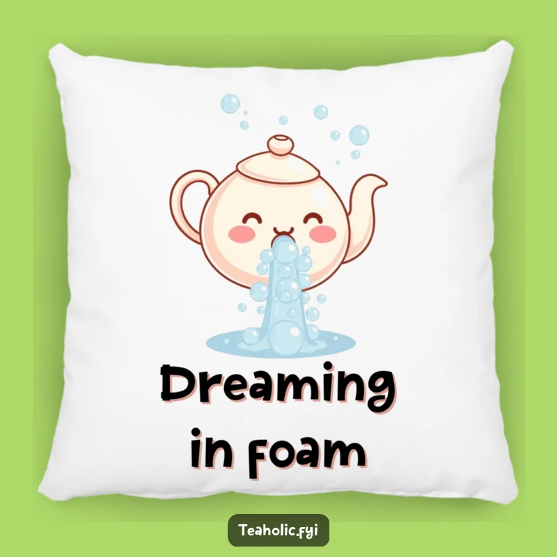 Funny Teapot Bubbles Pillow: Add Comfy Charm with Bubbly Decor