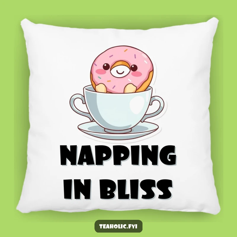 Funny Donut in Teacup Pillow: Cozy Comfort & Hilarious Decor for Your Sofa