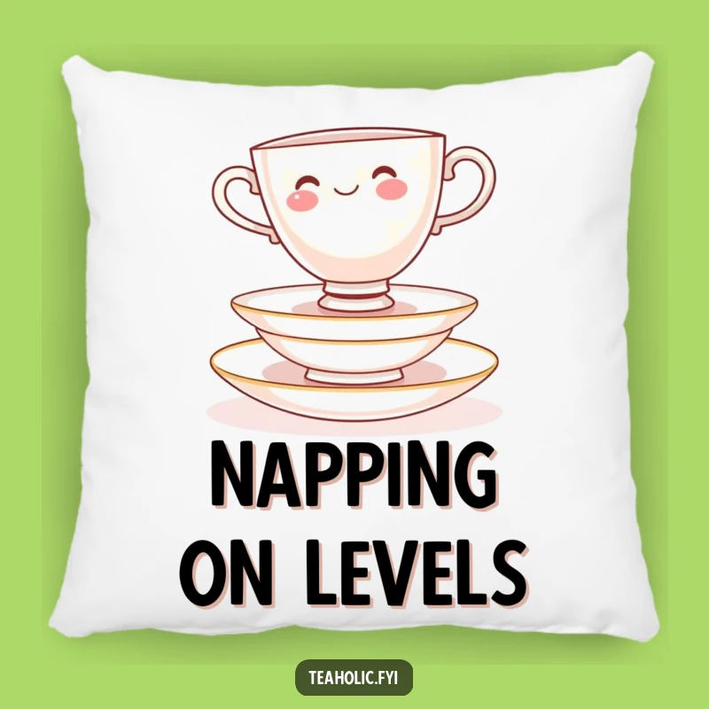 Comfy Funny Teacup Saucer Balance Pillow: Cozy Whimsy