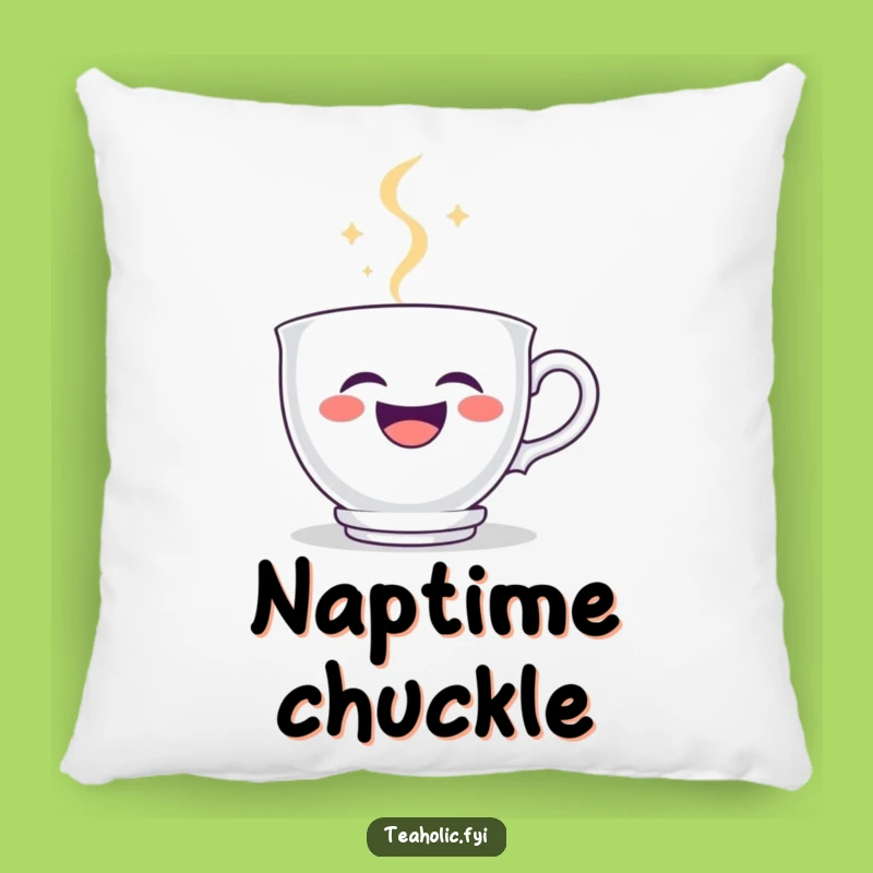 Funny Laughing Teacup Pillow: Cozy Happy Steam Cushion, Great Funny Gift!