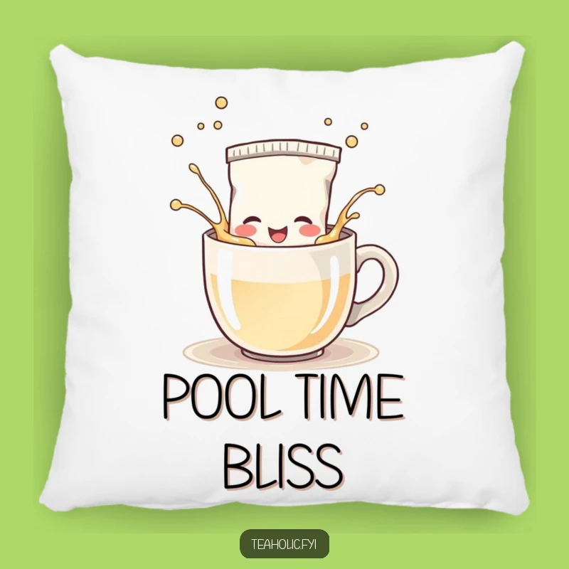 Comfy Funny Tea Bag Splash Pillow: Huggable Happiness