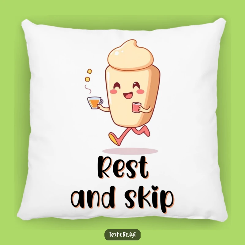 Funny Pastry Skip Pillow: Cozy Tea Dancer Cushion, Great Funny Gift!