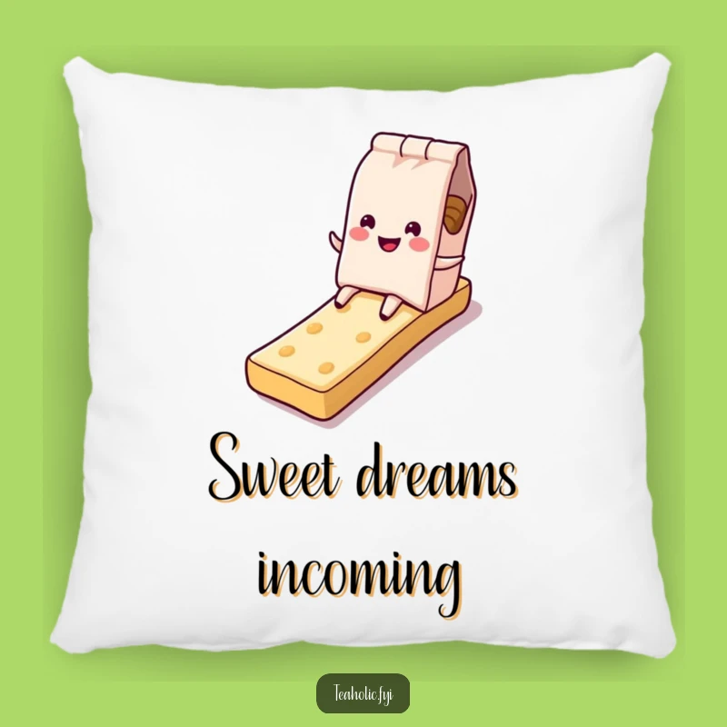 Funny Tea Bag Biscuit Slide Pillow: Cozy Up with Sweet Dreams Funny Gift!
